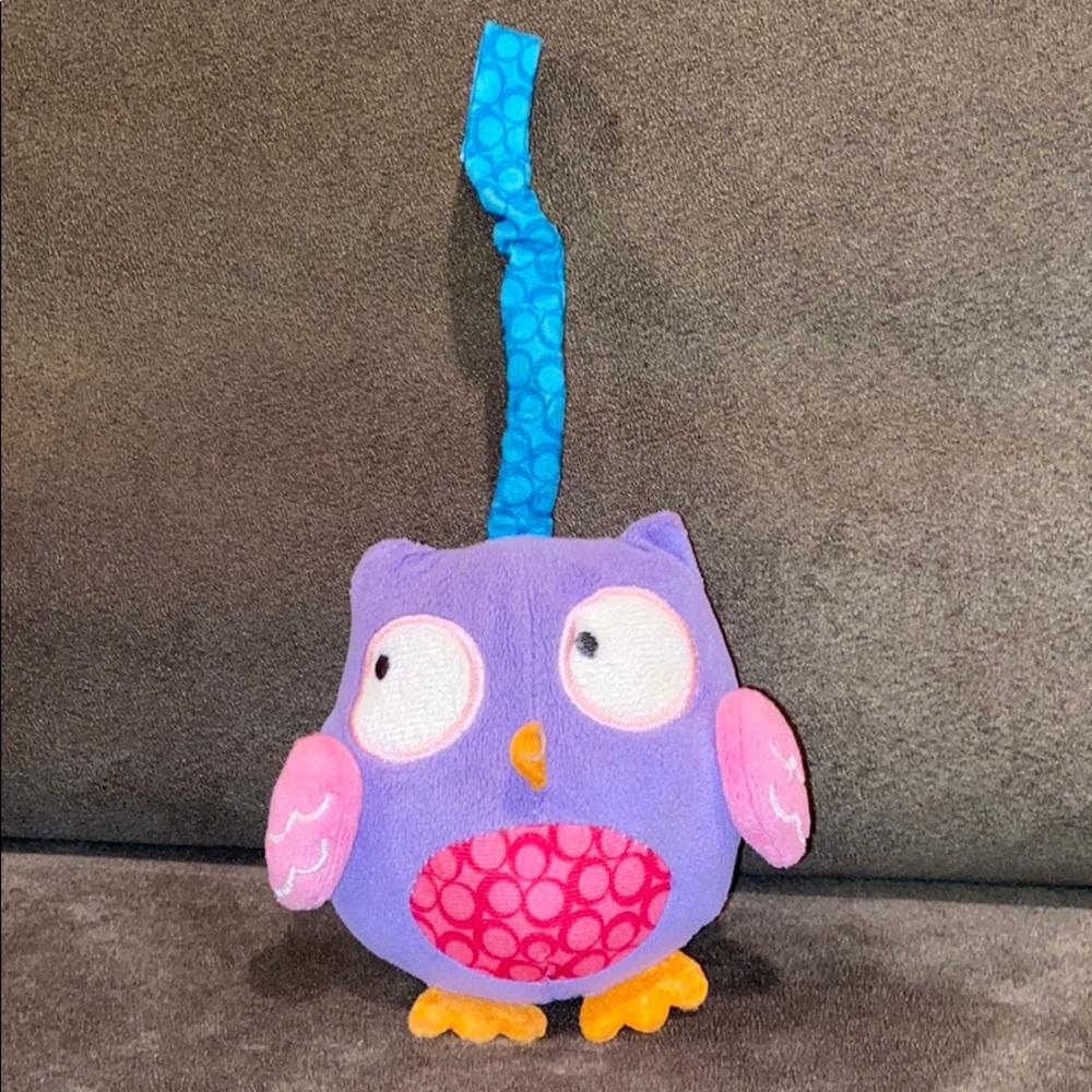 Zobo Owl Baby car seat & stroller bell rattle